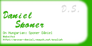 daniel sponer business card