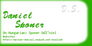 daniel sponer business card